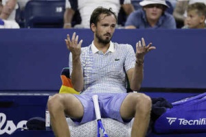 US Open: Daniil Medvedev fined $42,500 for outburst, racket abuse after first-round loss