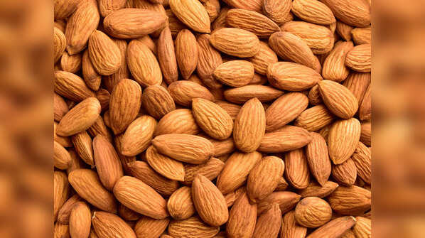 Close-up of almonds with their natural skin