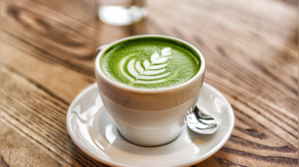 A cup of matcha green tea