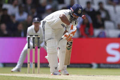 Rishabh Pant celebrates a century against England.