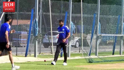 Jasprit Bumrah's intense net session in Birmingham.