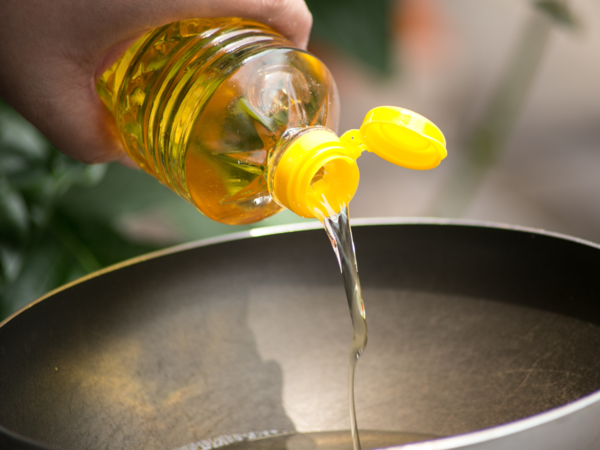 Bottled vegetable oil, a source of brominated vegetable oil.