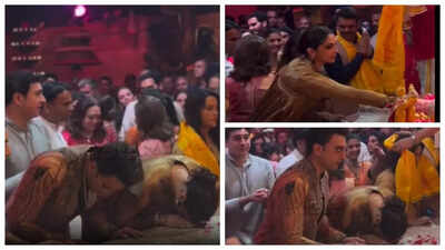 Ranveer Singh joins Deepika Padukone to offer prayers to Lord Ganesha; actor debuts NEW clean-shaven look after 'Dhurandhar' shoot - WATCH