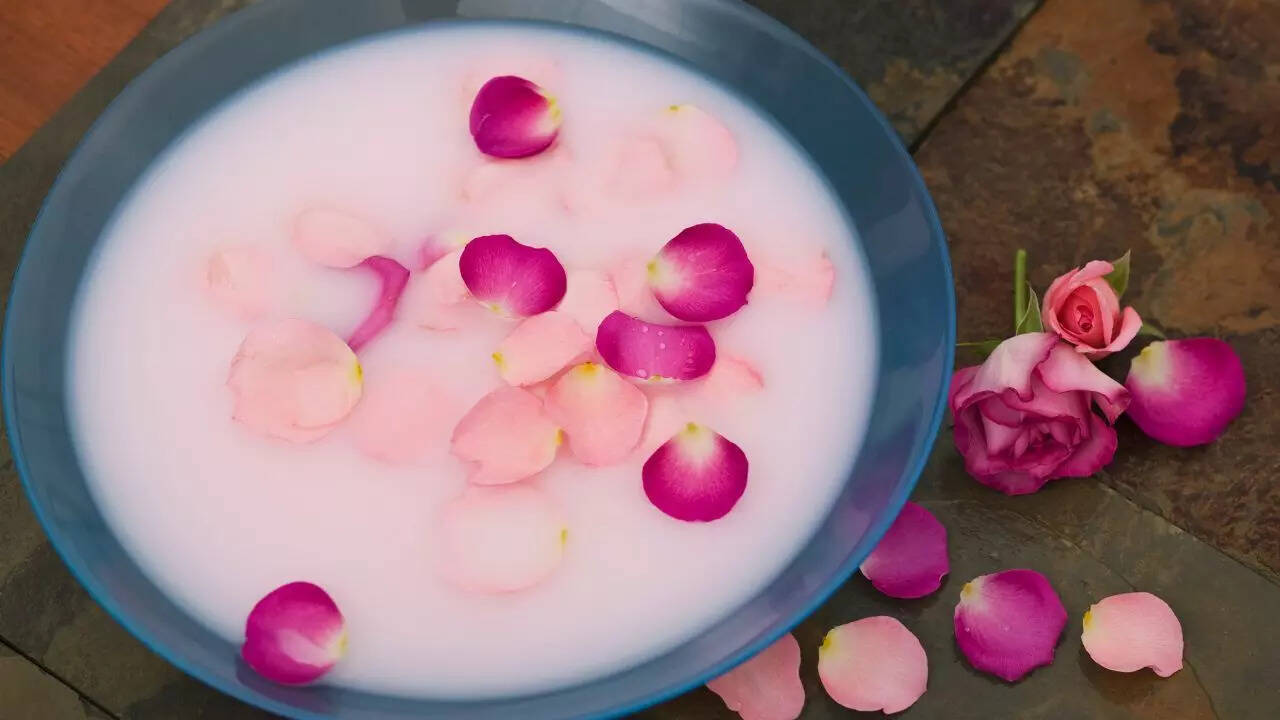 Rose petal and milk paste